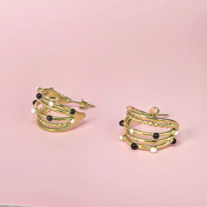 Stainless Steel Cubic Earrings  for Women and Girls Geometric Good Quality No Change Color BS250301001