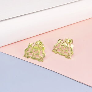 Stainless Steel Cubic Earrings  for Women and Girls Hollow Out Good Quality No Change Color BS250301003