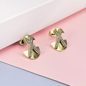 Stainless Steel Cubic Earrings  for Women and Girls Neck Tie Good Quality No Change Color BS250301010