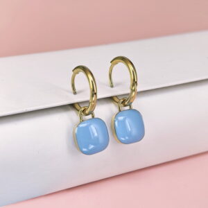 Stainless Steel Cubic Earrings  for Women and Girls C Shape Good Quality No Change Color BS250301013