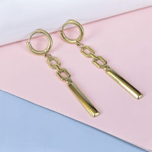 Stainless Steel Cubic Earrings  for Women and Girls Chain Good Quality No Change Color BS250301015