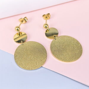 Stainless Steel Cubic Earrings  for Women and Girls Round Good Quality No Change Color BS250301024