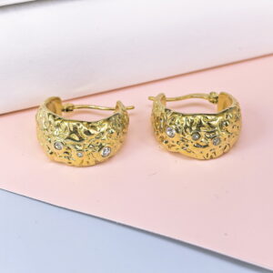 Stainless Steel Cubic Earrings  for Women and Girls C Shape Good Quality No Change Color BS250301028