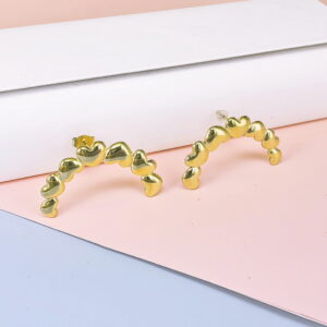 Stainless Steel Cubic Earrings  for Women and Girls Heart Love Good Quality No Change Color BS250301029