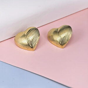 Stainless Steel Cubic Earrings  for Women and Girls Heart Love Good Quality No Change Color BS250301032