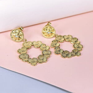 Stainless Steel Cubic Earrings  for Women and Girls Flowers Good Quality No Change Color BS250301033
