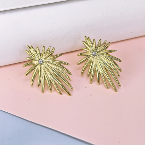 Stainless Steel Cubic Earrings  for Women and Girls Sun Flowers Good Quality No Change Color BS250301034