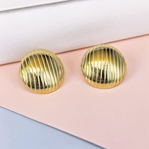 Stainless Steel Cubic Earrings  for Women and Girls Round Good Quality No Change Color BS250301039