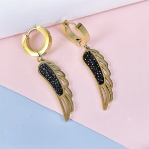 Stainless Steel Cubic Earrings  for Women and Girls Feather Good Quality No Change Color BS250301040