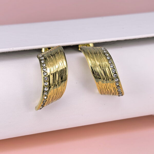 Stainless Steel Cubic Earrings  for Women and Girls Rectangular Good Quality No Change Color BS250301043