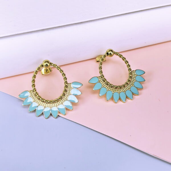 Stainless Steel Cubic Earrings  for Women and Girls Tear Drop Good Quality No Change Color BS250301049