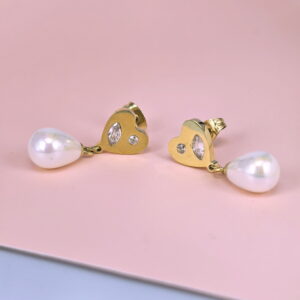 Stainless Steel Cubic Earrings  for Women and Girls Four-Leaf Clover Good Quality No Change Color BS250301056