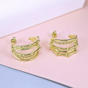 Stainless Steel Cubic Earrings  for Women and Girls Geometric Good Quality No Change Color BS250301059