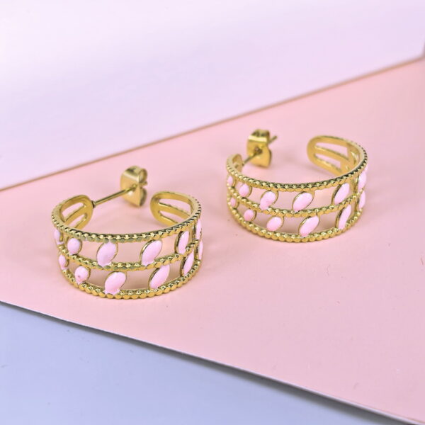 Stainless Steel Cubic Earrings  for Women and Girls Four-Leaf Clover Good Quality No Change Color BS250301060