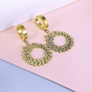 Stainless Steel Cubic Earrings  for Women and Girls Geometric Good Quality No Change Color BS250301063