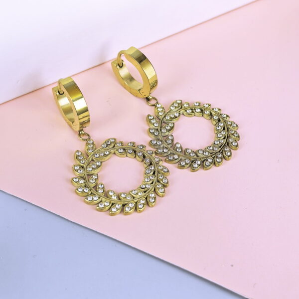Stainless Steel Cubic Earrings  for Women and Girls Geometric Good Quality No Change Color BS250301063