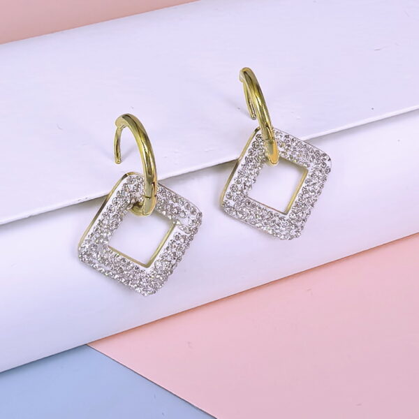 Stainless Steel Cubic Earrings  for Women and Girls Round Hollow Out Good Quality No Change Color BS250301070