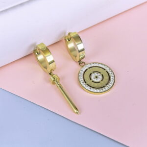 Stainless Steel Cubic Earrings  for Women and Girls Geometric Good Quality No Change Color BS250301074