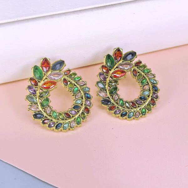 Stainless Steel Cubic Earrings  for Women and Girls Rectangle Good Quality No Change Color BS250301076