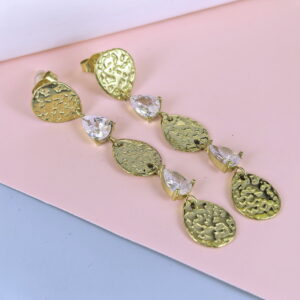 Stainless Steel Cubic Earrings  for Women and Girls C Shape Good Quality No Change Color BS250301078