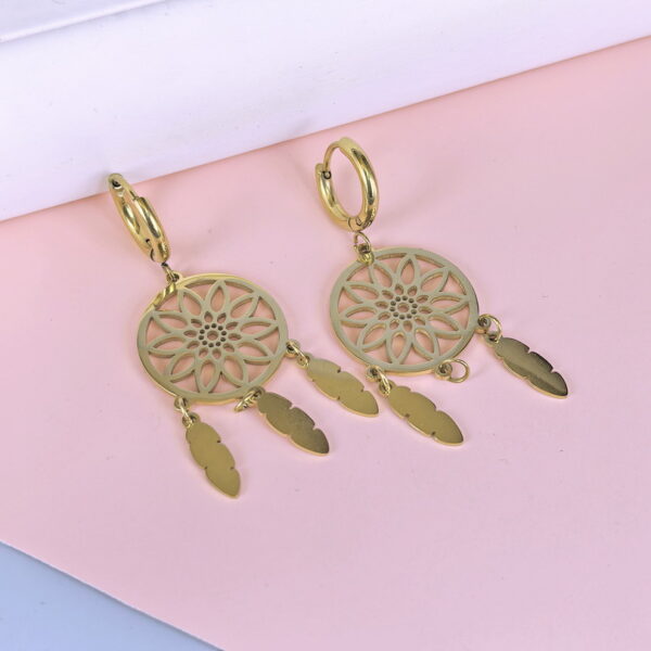 Stainless Steel Cubic Earrings  for Women and Girls Beads Chain Good Quality No Change Color BS250301084