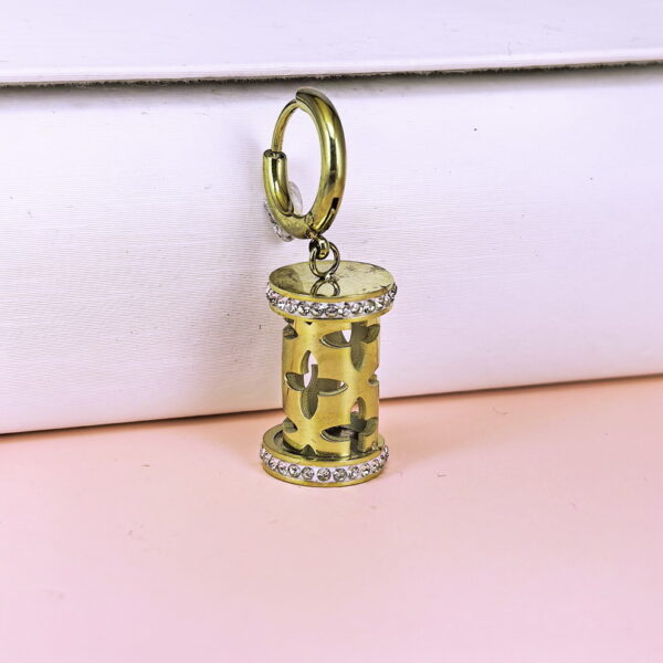 Stainless Steel Cubic Earrings  for Women and Girls Beads Chain Good Quality No Change Color BS250301091