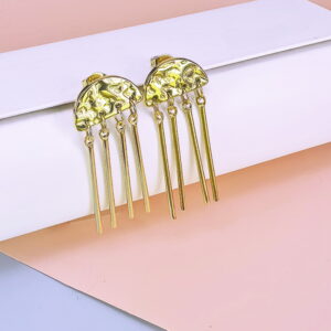 Stainless Steel Cubic Earrings  for Women and Girls Beads Chain Good Quality No Change Color BS250301097