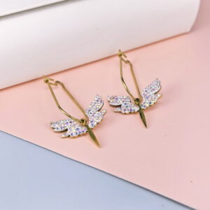Stainless Steel Cubic Earrings  for Women and Girls Four-Leaf Clover Good Quality No Change Color BS250301115