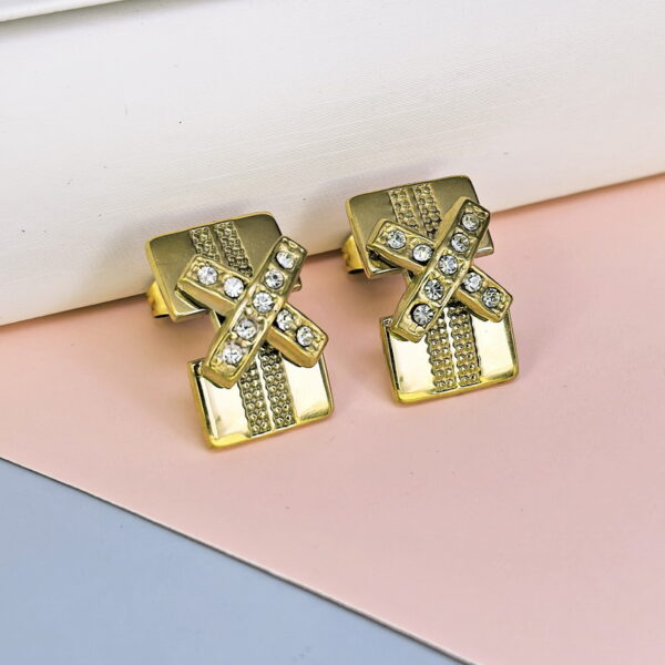 Stainless Steel Cubic Earrings  for Women and Girls Wreath Good Quality No Change Color BS250301120