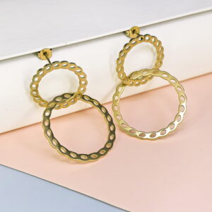 Stainless Steel Cubic Earrings  for Women and Girls Geometric Good Quality No Change Color BS250301121