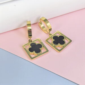 Stainless Steel Cubic Earrings  for Women and Girls Oval Leaf Good Quality No Change Color BS250301127