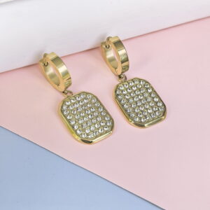 Stainless Steel Cubic Earrings  for Women and Girls C Shape Good Quality No Change Color BS250301130