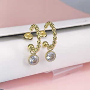 Stainless Steel Cubic Earrings  for Women and Girls Bees Good Quality No Change Color BS250301131