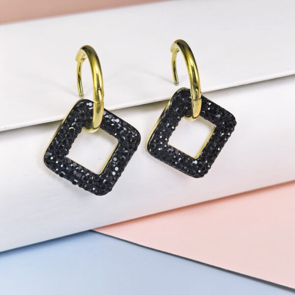 Stainless Steel Cubic Earrings  for Women and Girls Sector Good Quality No Change Color BS250301133