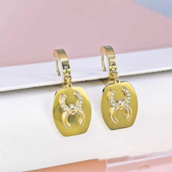Stainless Steel Cubic Earrings  for Women and Girls Round Good Quality No Change Color BS250301151