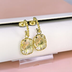 Stainless Steel Cubic Earrings  for Women and Girls Geometric Good Quality No Change Color BS250301155