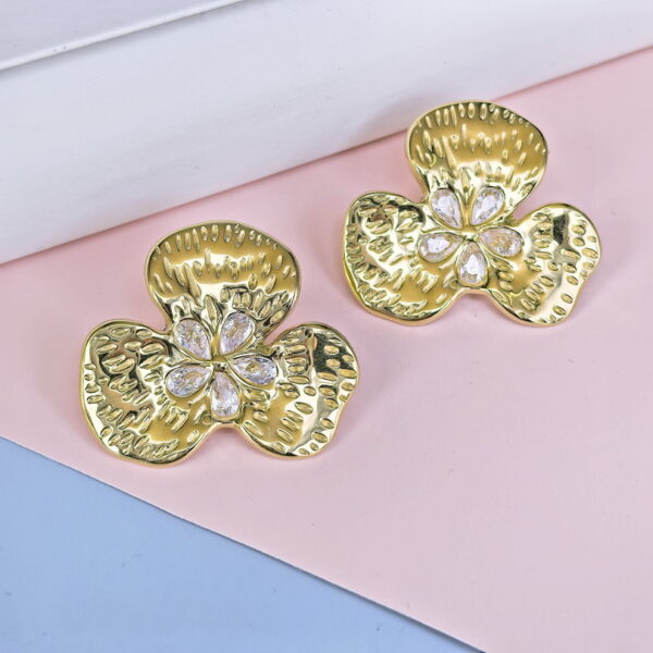 Stainless Steel Cubic Earrings  for Women and Girls Square Good Quality No Change Color BS250301157