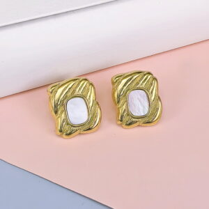 Stainless Steel Cubic Earrings  for Women and Girls Geometric Good Quality No Change Color BS250301165