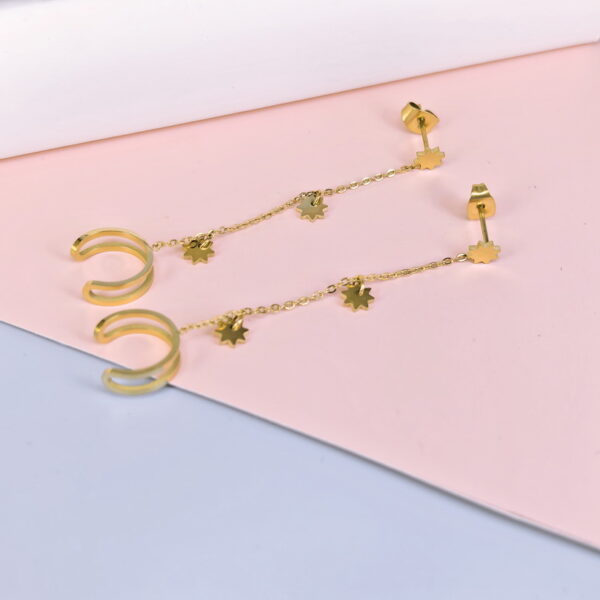 Stainless Steel Cubic Earrings  for Women and Girls Feather Good Quality No Change Color BS250301168