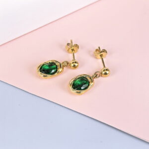 Stainless Steel Cubic Earrings  for Women and Girls Smooth Good Quality No Change Color BS250301170