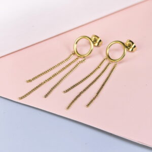 Stainless Steel Cubic Earrings  for Women and Girls Oval Good Quality No Change Color BS250301172