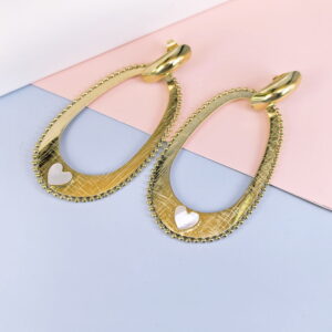 Stainless Steel Cubic Earrings  for Women and Girls Love Heart Good Quality No Change Color BS250301173