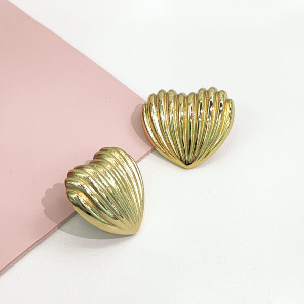 Stainless Steel Earrings Geometric Love HeartGood Quality No Change Color For Women Girls BS24110011