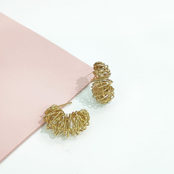 Stainless Steel Earrings Geometric Irregular Springs Good Quality No Change Color For Women Girls BS24110025