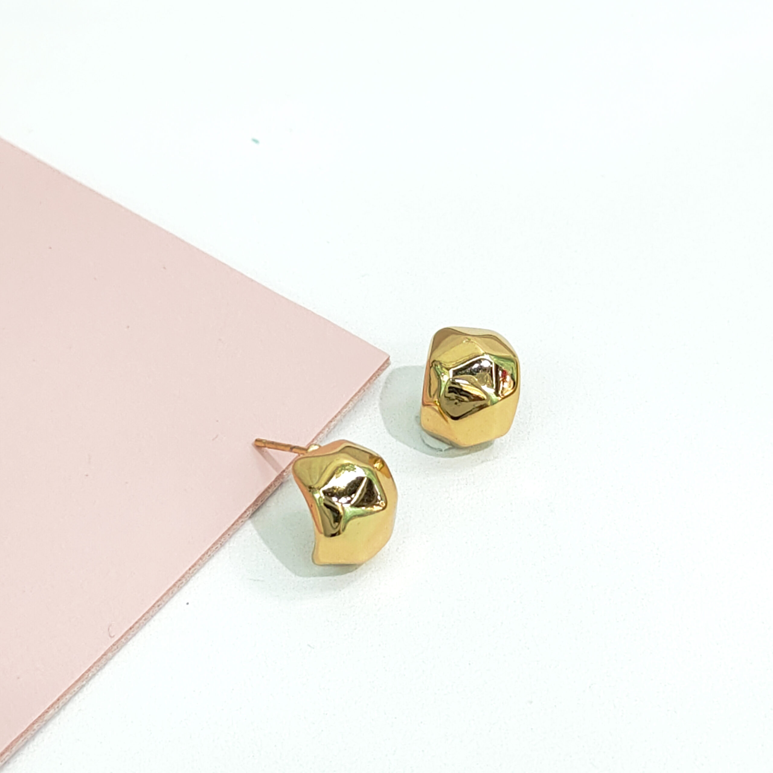 Stainless Steel Earrings Geometric Irregular Surface Good Quality No Change Color For Women Girls BS24110027