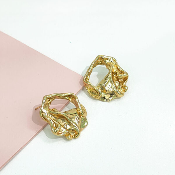 Stainless Steel Earrings Openwork Embossed French Pleats Good Quality No Change Color For Women Girls BS24110030
