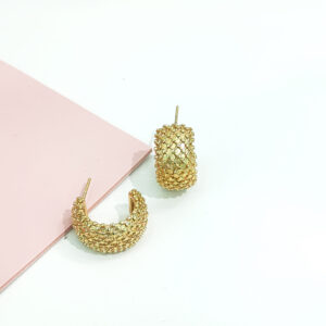 Stainless Steel Earrings Rhombus French Vintage Polka Dot Good Quality No Change Color For Women Girls BS24110039