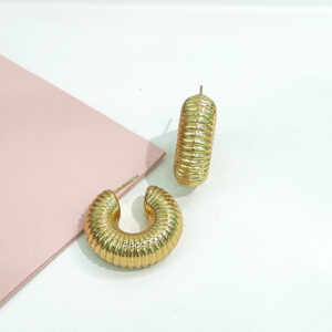 Stainless Steel Earrings C-Thread Twist Good Quality No Change Color For Women Girls BS24110040