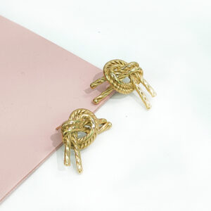 Stainless Steel Earrings Geometric Knot Good Quality No Change Color For Women Girls BS24110045