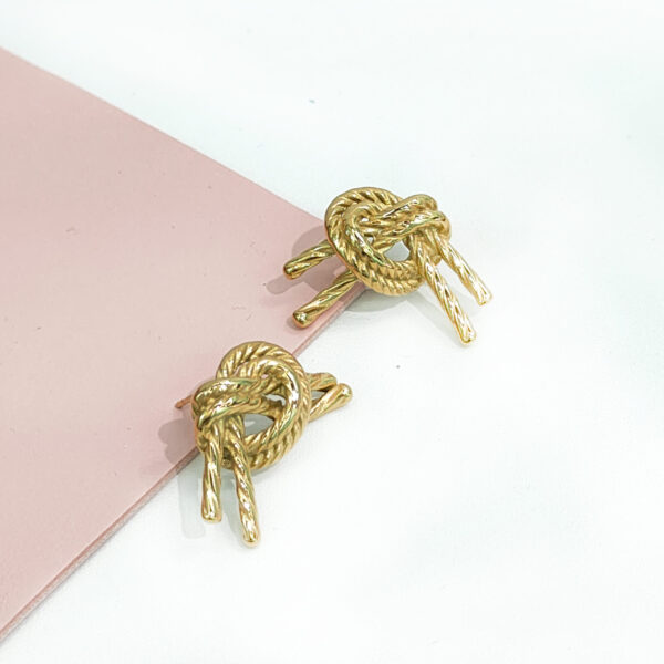 Stainless Steel Earrings Geometric Knot Good Quality No Change Color For Women Girls BS24110045